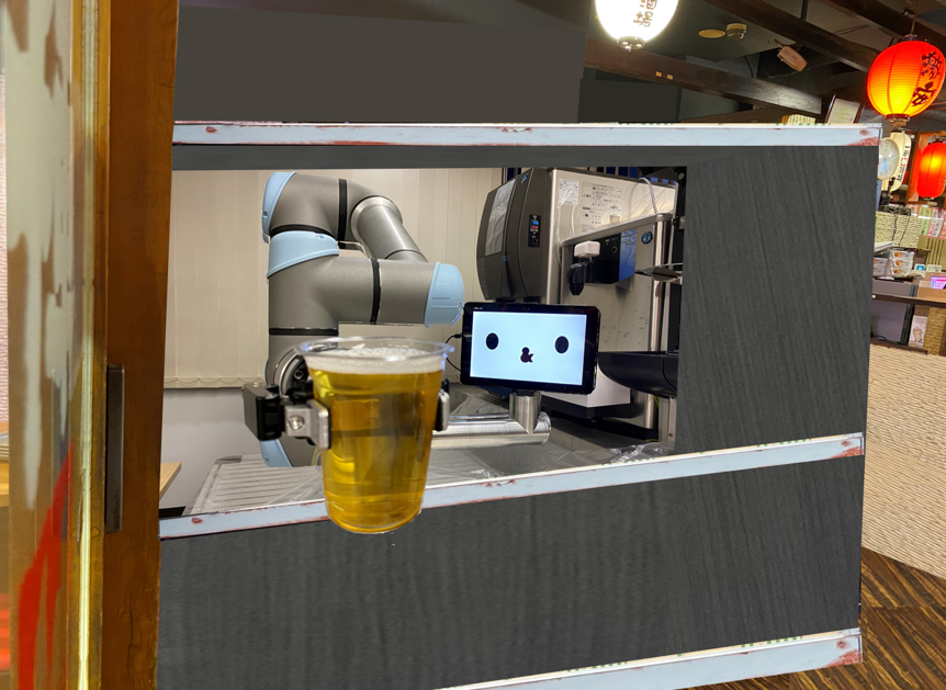養老乃瀧とQBITが実証実験、池袋に「ロボット酒場」開店