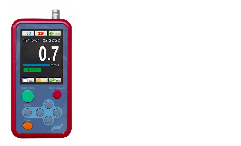IMV ISO評価基準で測定の判定振動計、回転機器を予知保全