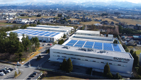 【脱炭素・GX】スギノマシン、富山県滑川市の滑川事業所に太陽光発電設備を導入
