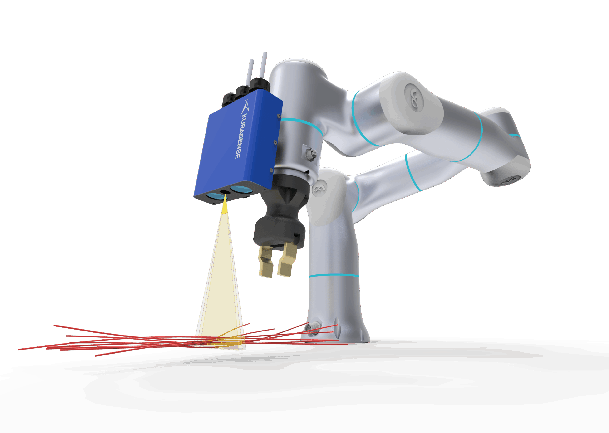 クラボウ 3Dビジョンセンサ「Kurasense-C300FX」束ねられたケーブルから1本を正確に認識【ロボット特集】