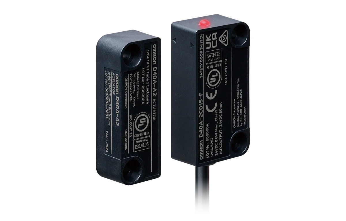 オムロン 非接触式セーフティドアスイッチ「D40A-2」PLe/カテゴリ4の安全性と耐環境性【安全・セーフティ特集】