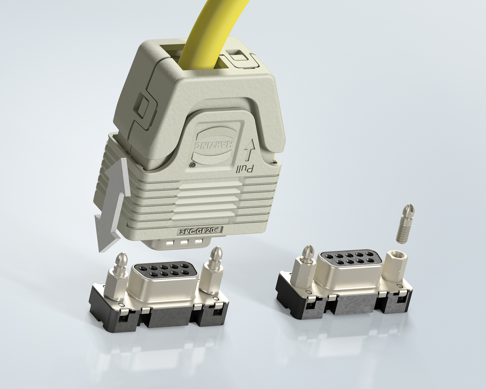 ハーティング、D-Subコネクタ「D-Sub PushPull」発売　ワンタッチ接続で作業効率向上