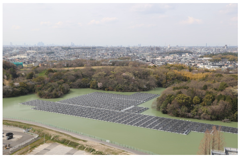 中部電力、愛知県豊明市の農業用ため池で水上太陽光発電所を稼働