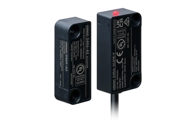 オムロン 非接触式セーフティドアスイッチ「D40A-2」PLe/カテゴリ4の安全性と耐環境性【安全・セーフティ特集】