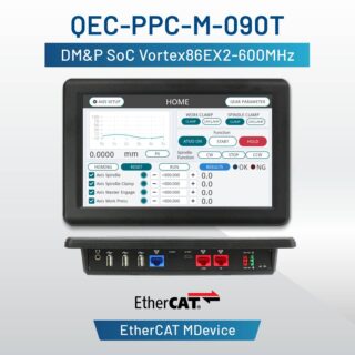 ICOP Technology、9インチEtherCATパネルPC「QEC-PPC-M-090T」発売 EtherCAT制御とHMIを1台に集約