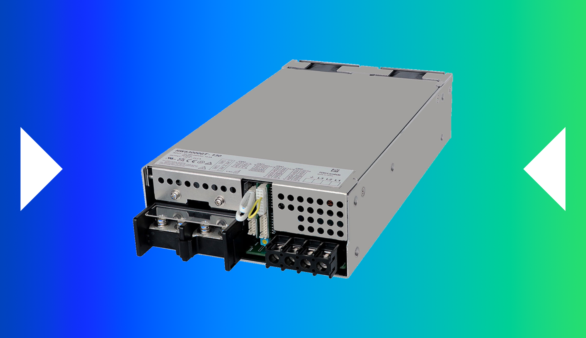 TDKラムダ、小型・大容量3kWのAC-DC電源に高耐環境と吸気ファンのオプションを追加
